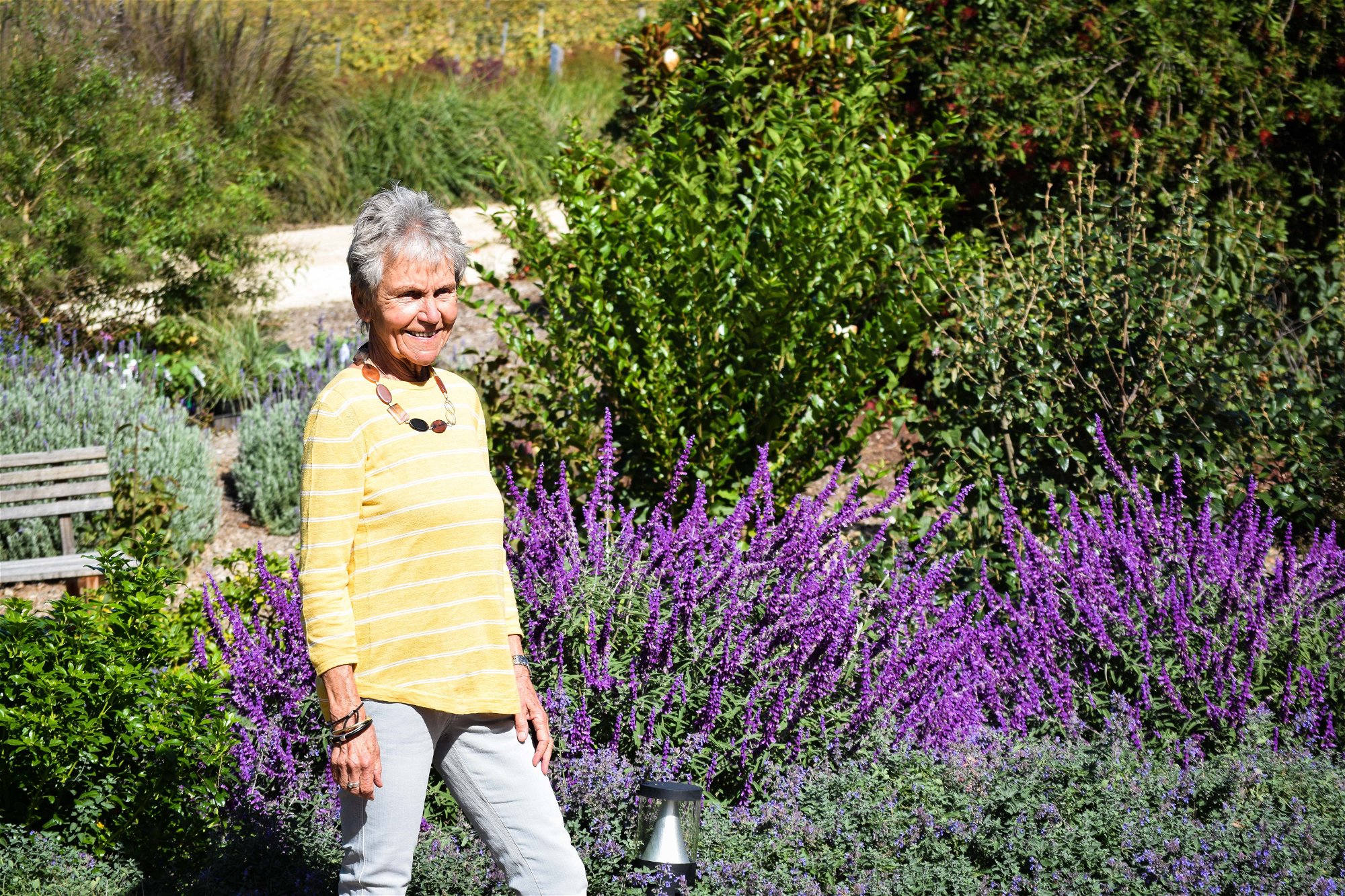Ulrike Klein in UKARIA's garden