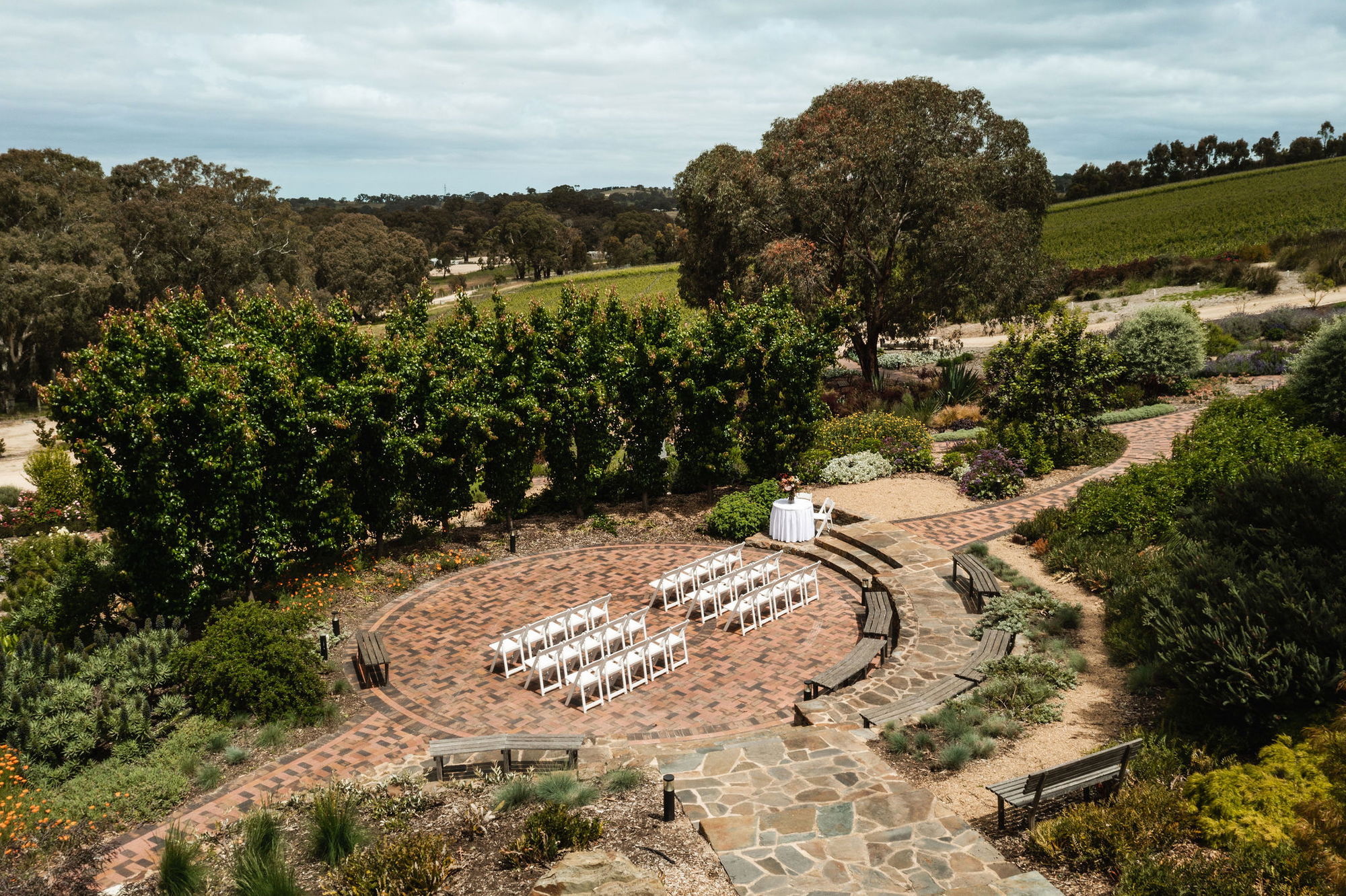 Garden Ceremony from the air